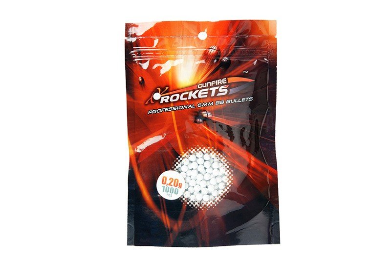 Airsoft BBs Gunfire Rockets Professional 0,20g 1000pcs White 