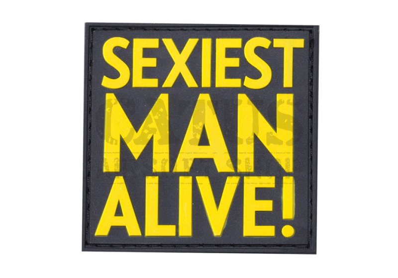 3D velcro patch Sexiest Man Alive Yellow 