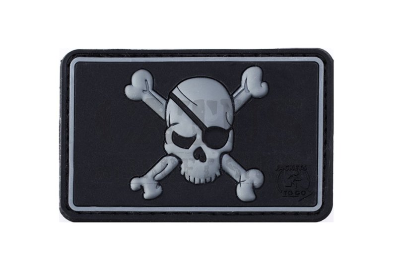 3D velcro patch Pirate Skull Black 