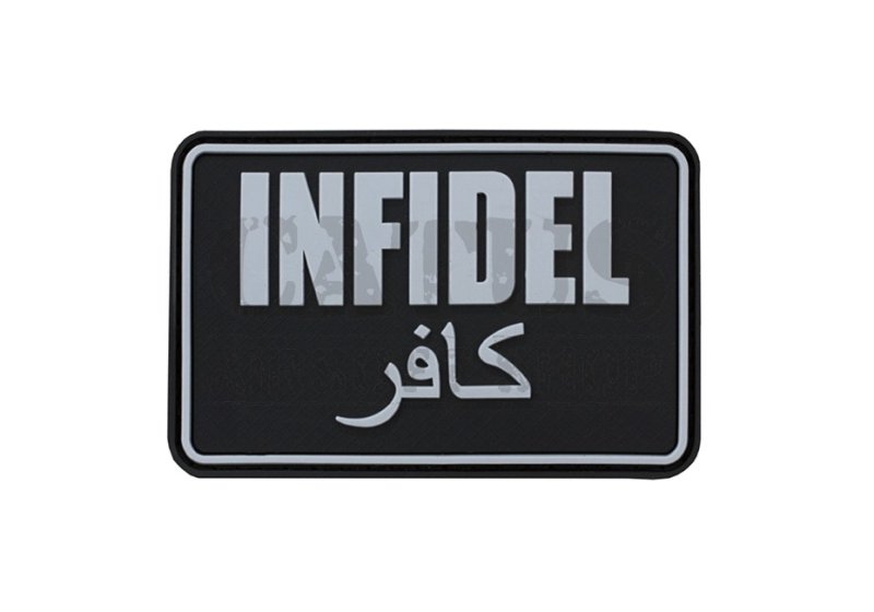 Infidel Large Rubber Patch Blackmedic Wolf Grey 