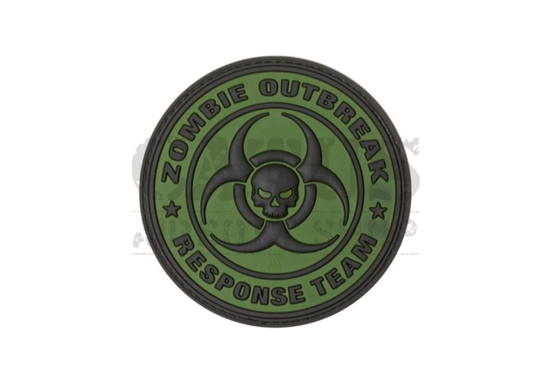 Zombie Outbreak Rubber Patch Hi-Viz Oliva 