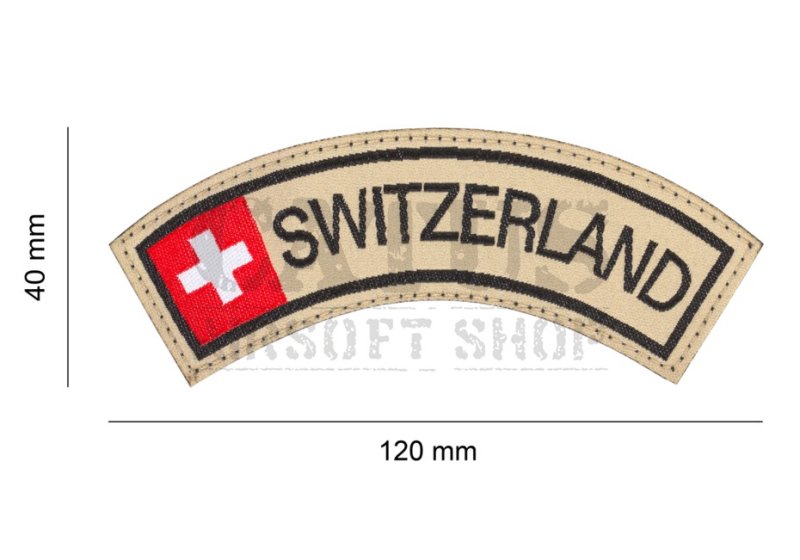 3D Velcro Patch Switzerland Tab Claw Gear Red 