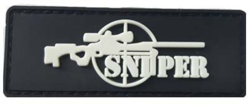 3D velcro patch Sniper Black 