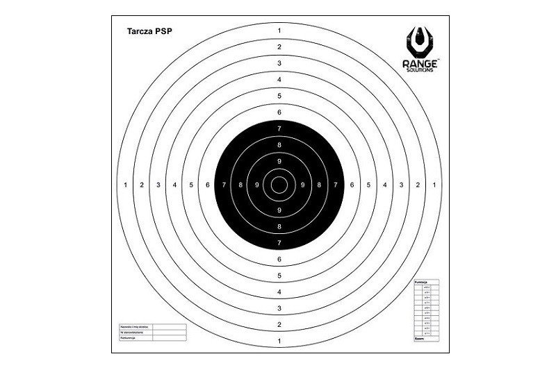 Range Solutions paper target PSP 52x52cm 50pcs  