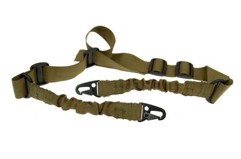 Tactical two-point gun sling bungee Guerilla Tactical Tan 