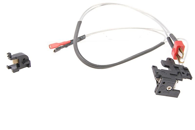 Airsoft low resistance wiring with trigger contacts for mechabox V.2 SHS  