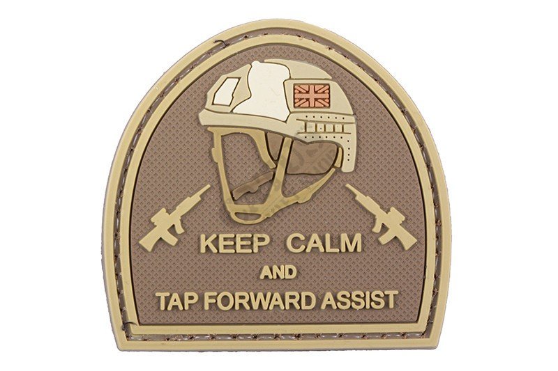 Velcro patch 3D - Keep Calm And Tap Forvard Assist GFC Tactical Tan 