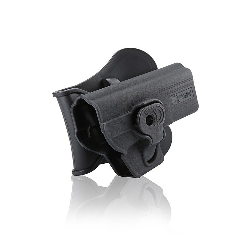 Plastic holster for Glock 19,23,32 paddle Cytac Black 