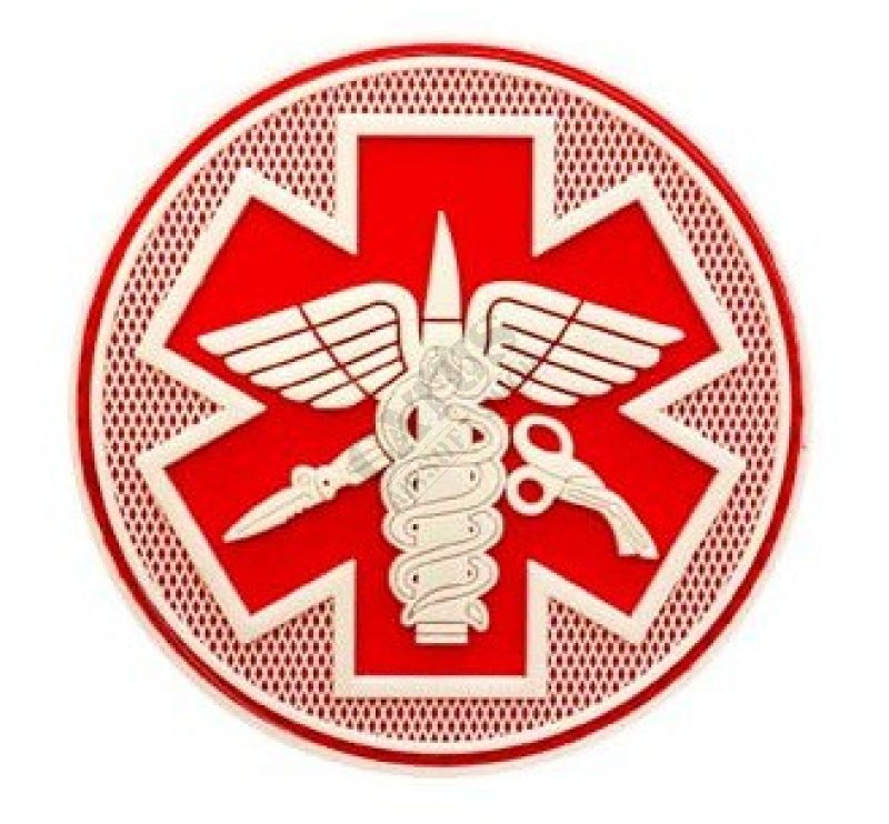 Velcro patch 3D Paramedic ACM Red 