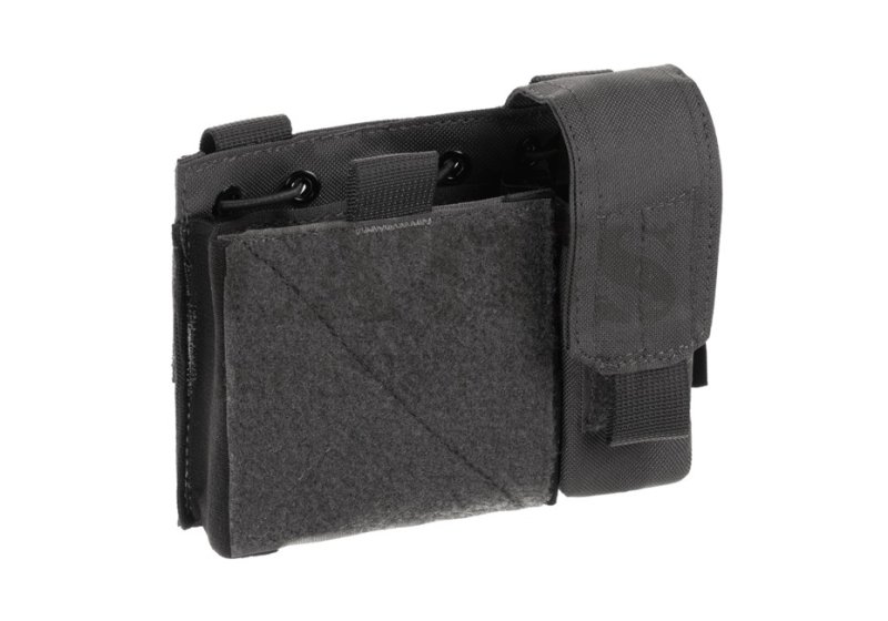 MOLLE Admin panel holster with Invader Gear pistol magazine pouch Wolf Grey 