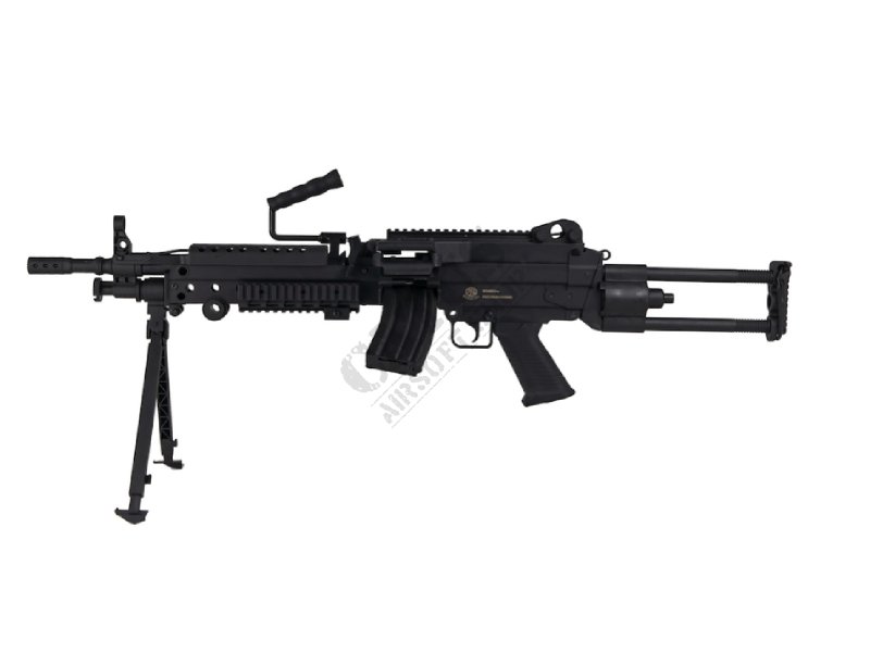 CyberGun airsoft gun FN M249 AEG 6 mm 300 Bbs 1J Black 