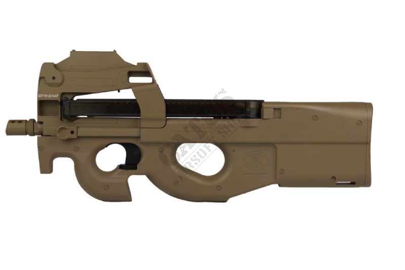 Cybergun airsoft gun FN P90 with collimator Tan 