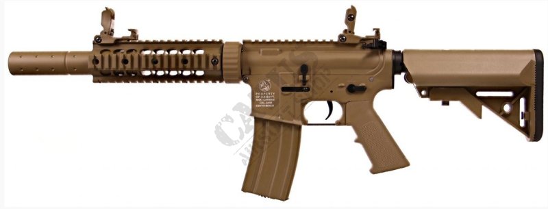 CyberGun airsoft gun M4 Colt Silent ops Full Tan 