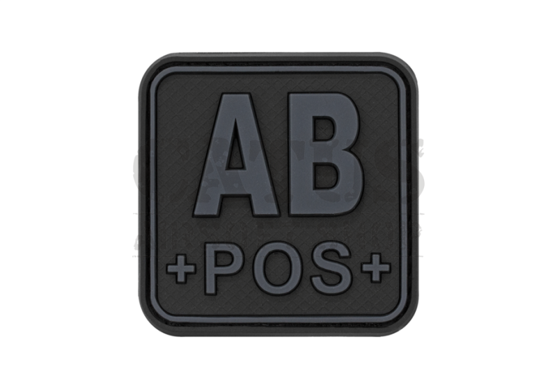 3D velcro patch AB Pos Black 