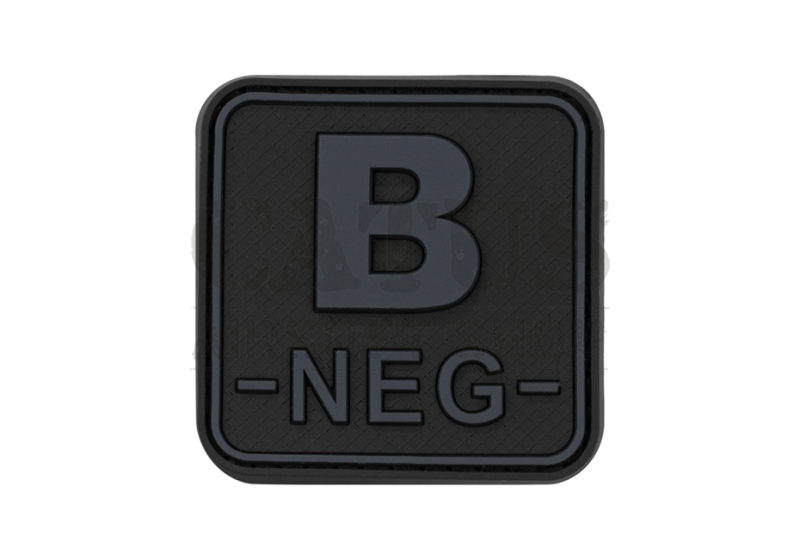 3D velcro patch B Neg Black 