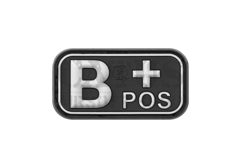 3D velcro patch B Pos Black-White 