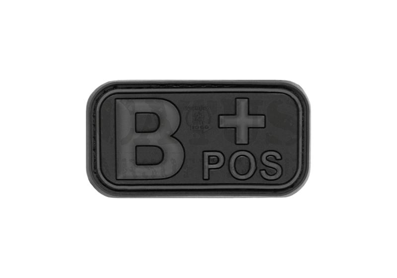 Velcro patch 3D B Pos Black 