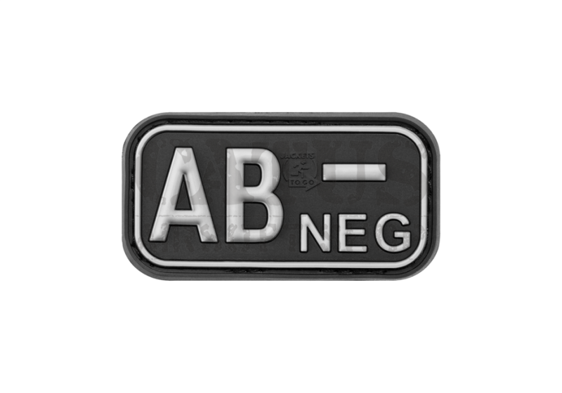 3D velcro patch AB Neg Black-White 