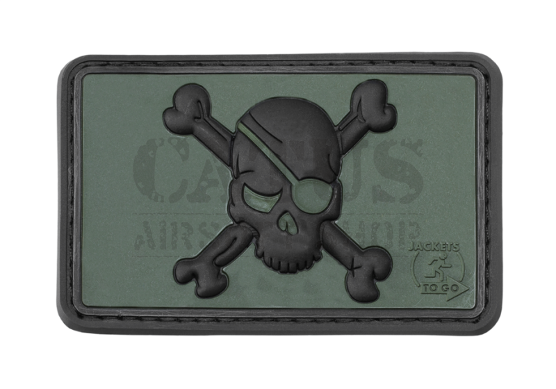 3D velcro patch Pirate Skull Forest 