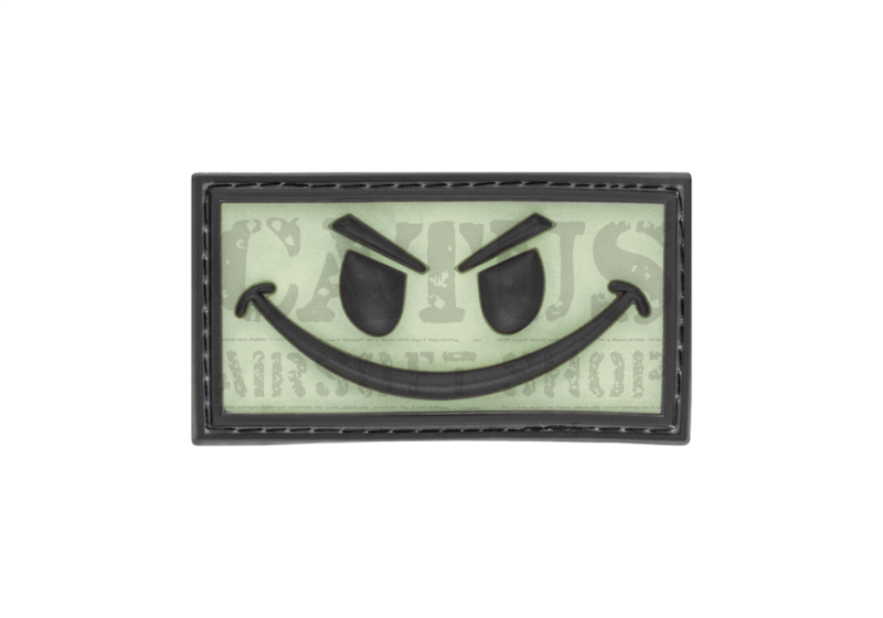 3D velcro patch Evil Smiley Glow Back 