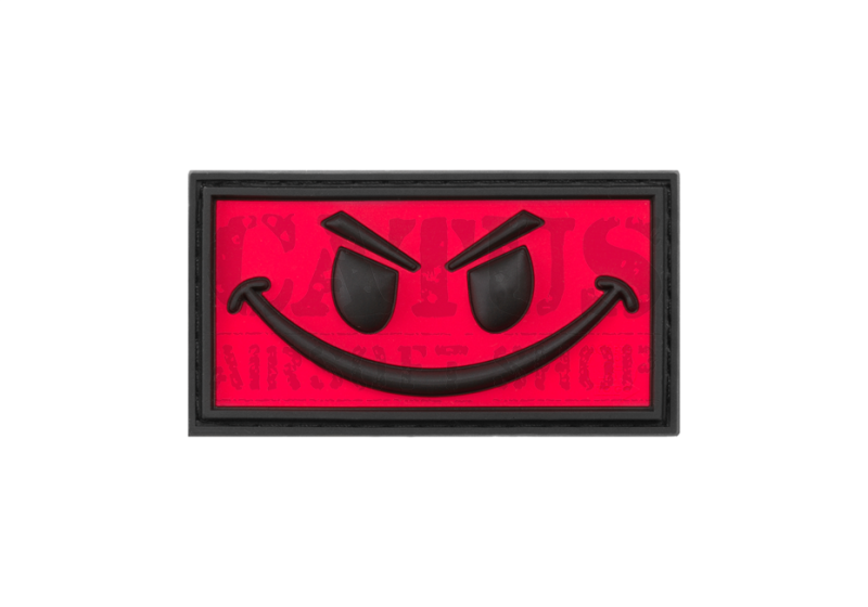 3D velcro patch Evil Smiley Red 