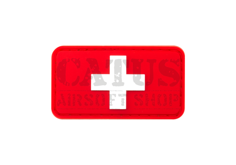 Swiss Flag Rubber Patch Color Red 