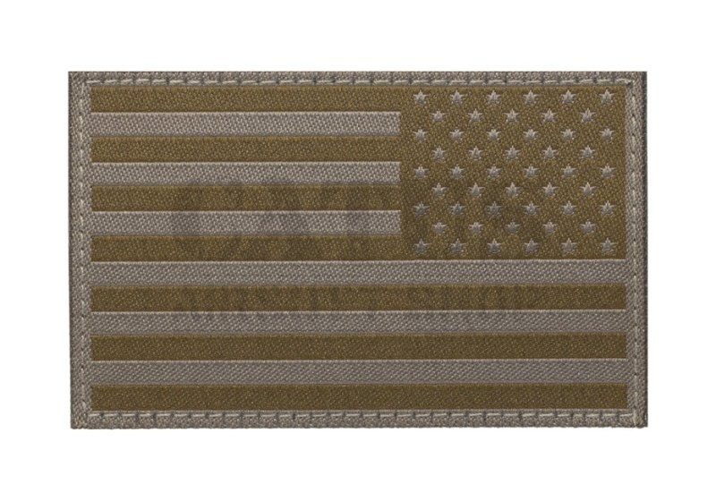 Velcro patch USA flag reversed Dark Grey 