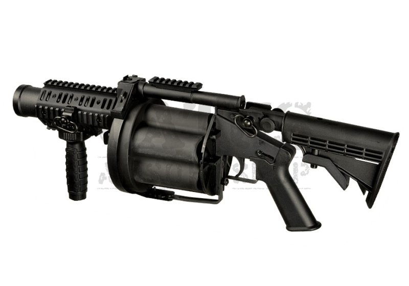 ICS airsoft grenade launcher MGL Multiple Black 
