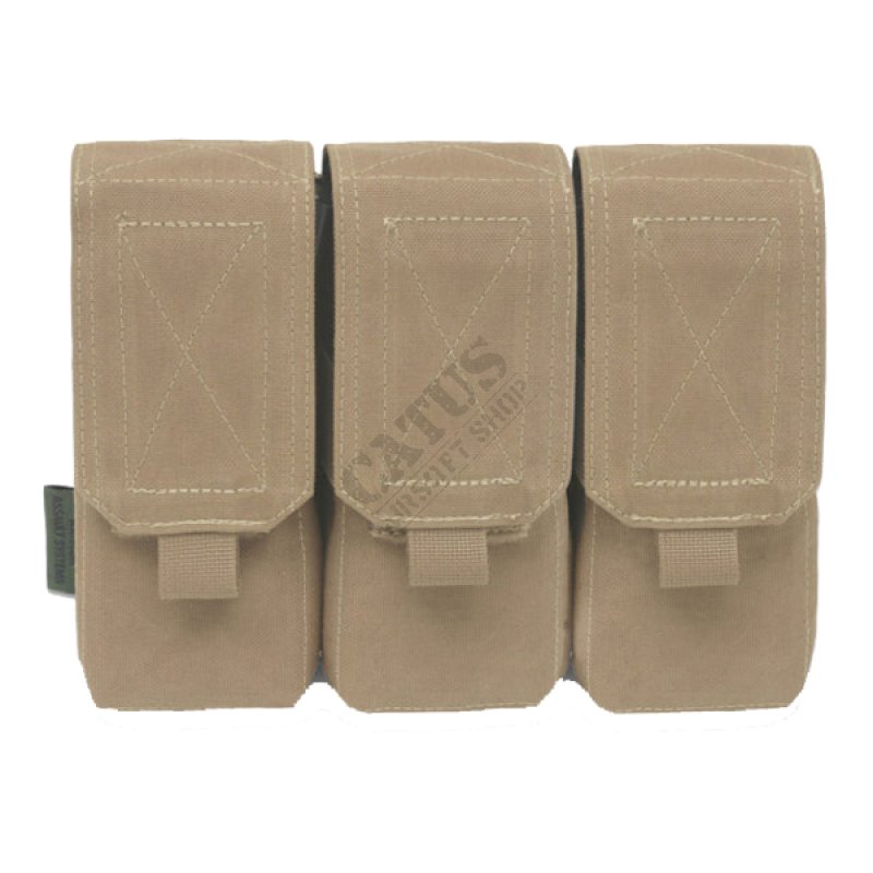 MOLLE triple holster for M4 5.56MM magazines Tan 