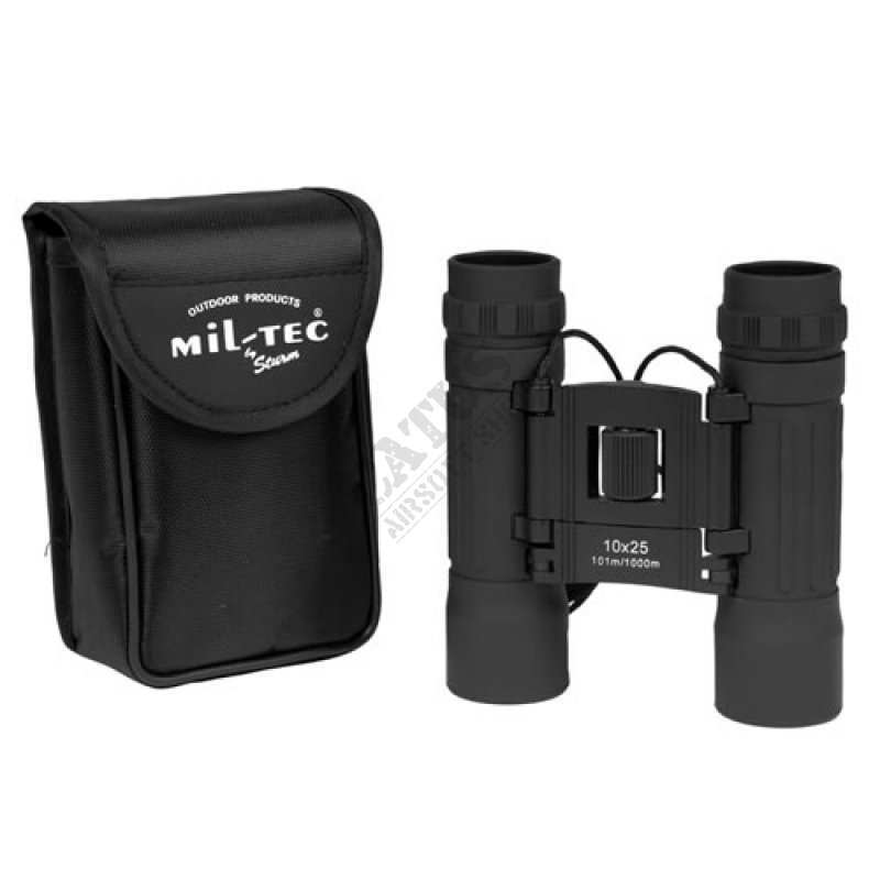 Mil-Tec 10x25 folding binoculars Black