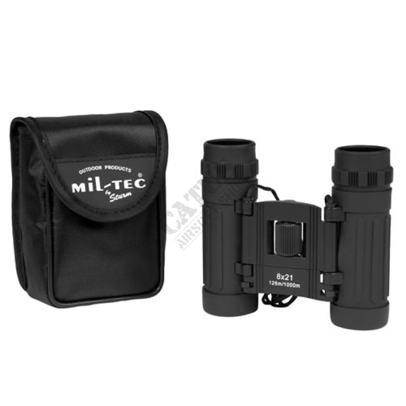 Mil-Tec 8x21 folding binoculars Black