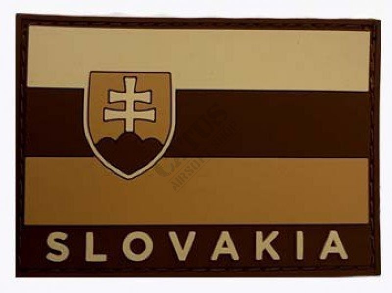 Velcro patch 3D flag Slovakia Tan 