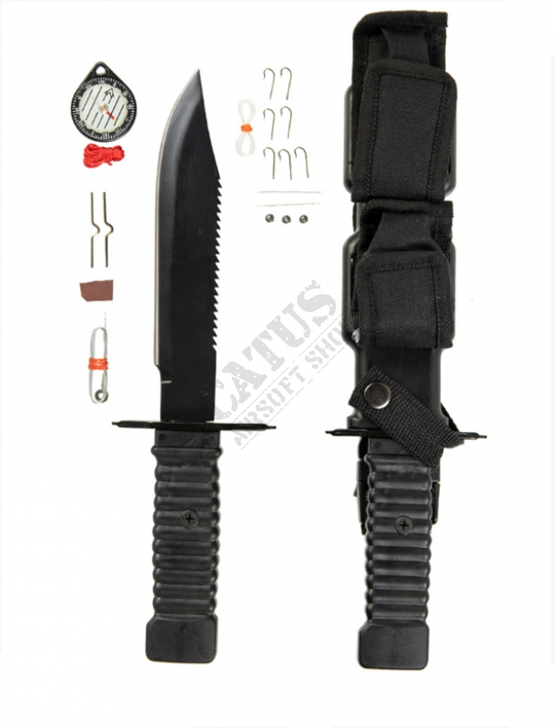 Special Forces Mil-Tec Tactical Survival Combat Knife Black