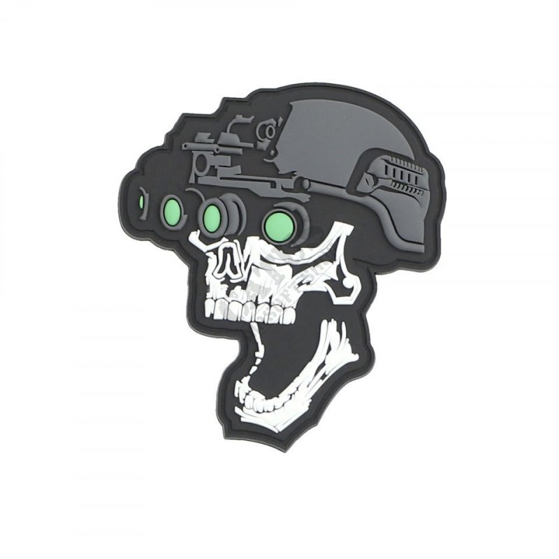 Velcro patch 3D Night vision skull 101 INC White 