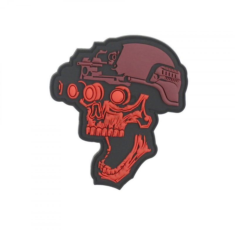Velcro patch 3D Night vision skull 101 INC Red 