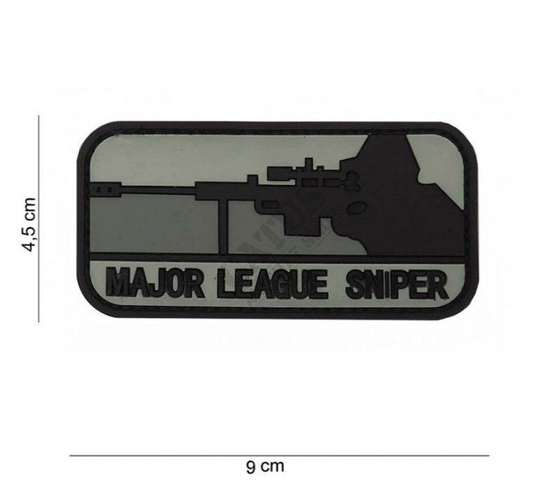 3D PVC patch Major league sniper 101INC Black