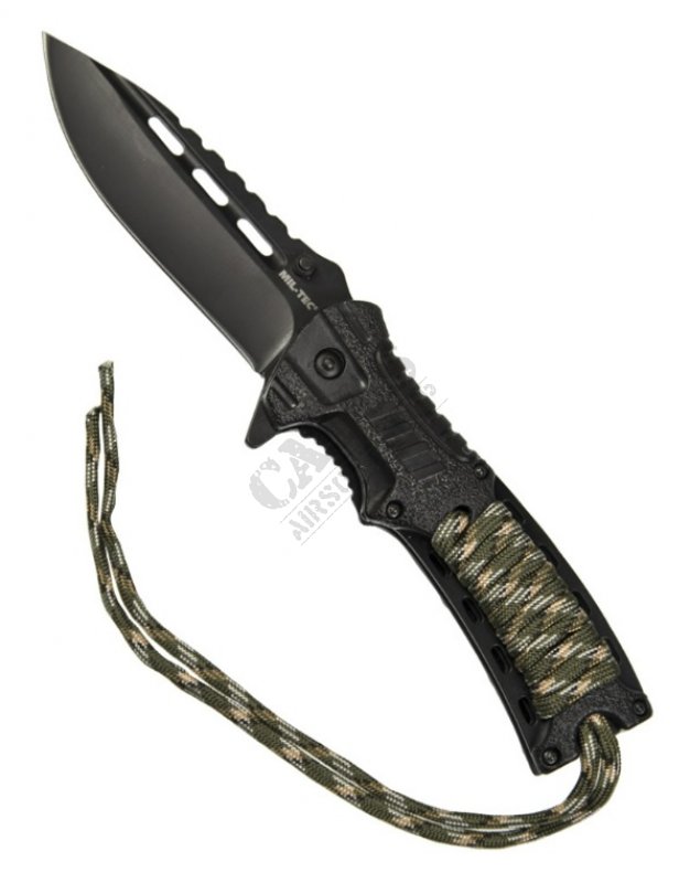 Folding knife with flint and Mil-Tec whistle