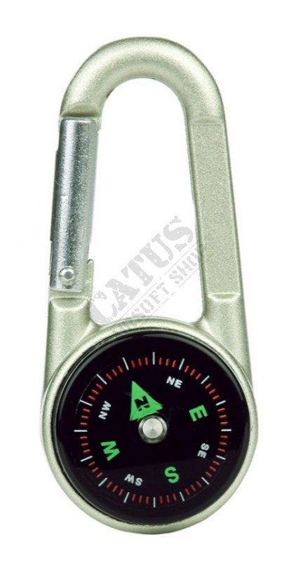 Metal carabiner 3in1 with compass and thermometer BCB  