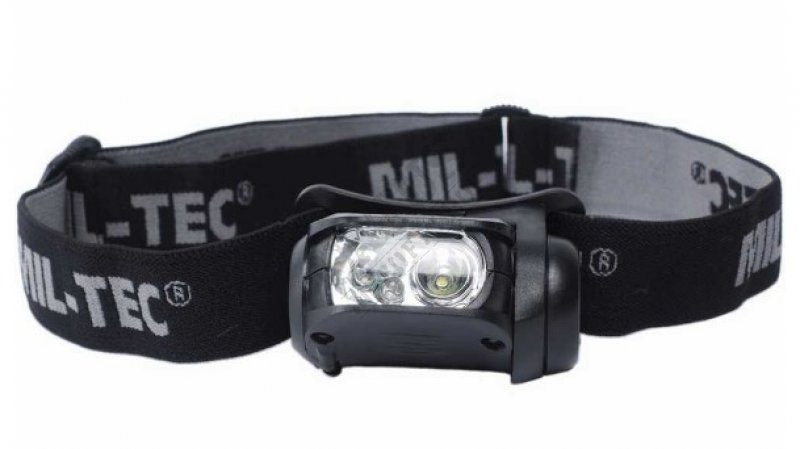 Headlamp 4-COLOUR LED Mil-Tec Black 