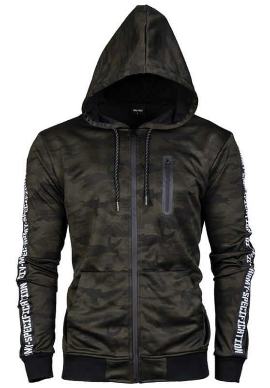 Zipped hoodie with hood Training Mil-Tec Woodland S