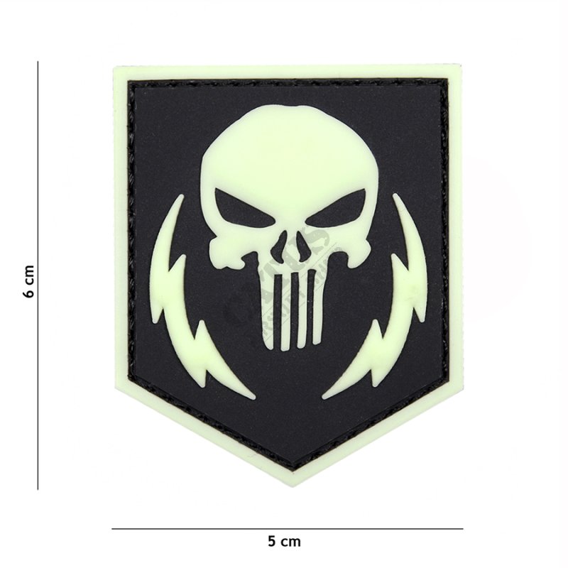Velcro patch 3D Punisher 101INC Glow in the Dark 