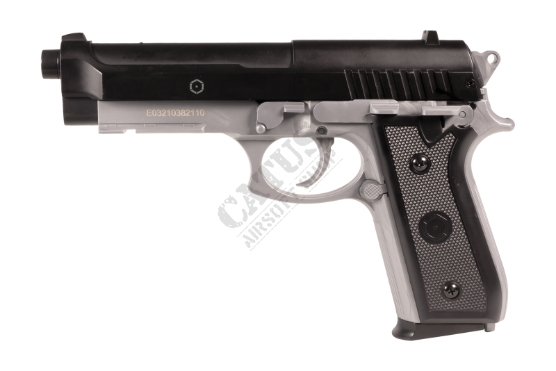 CyberGun airsoft pistol manual PT92 HPA Dual Tone Black-silver 