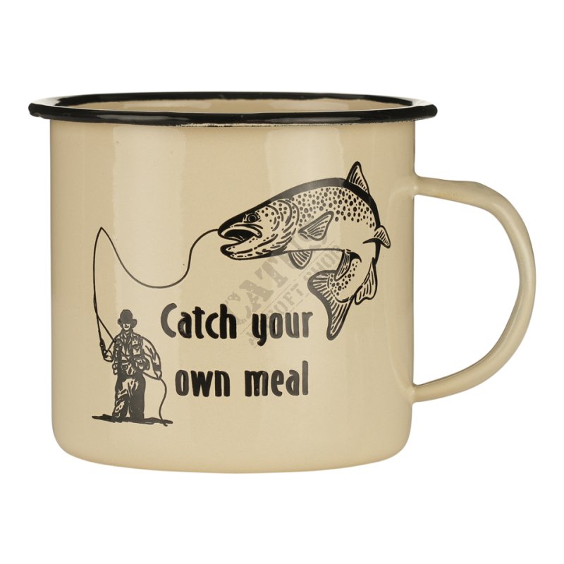 Enamel mug Catch Your Own Meal 500ml Fosco  