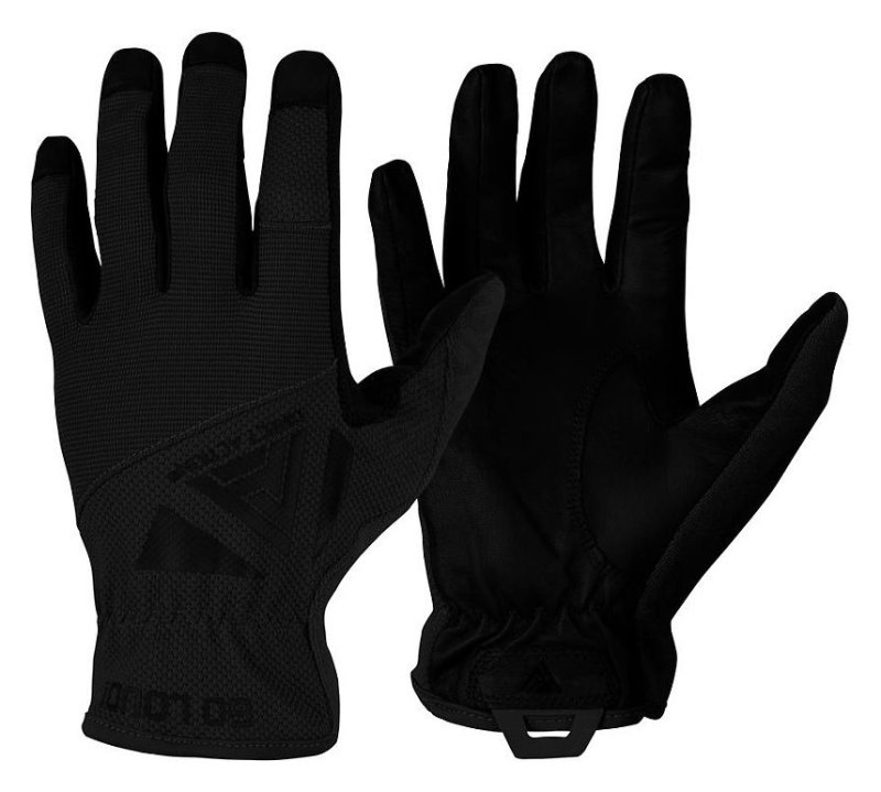 Tactical Gloves Direct Action Light Leather Helikon Black S