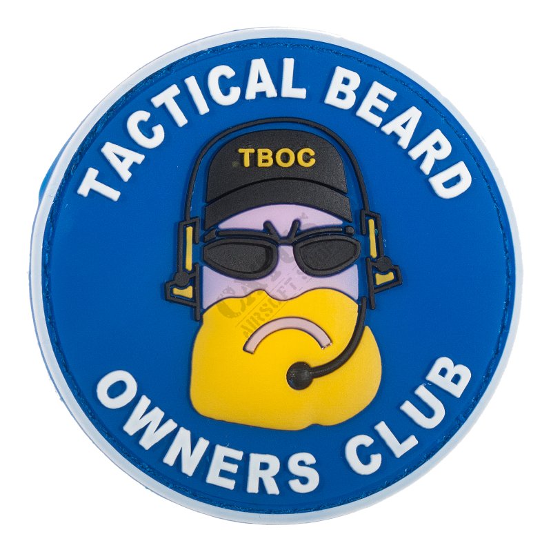 Velcro patch 3D Tactical Beard Owners Club Delta Armory Blue-white 