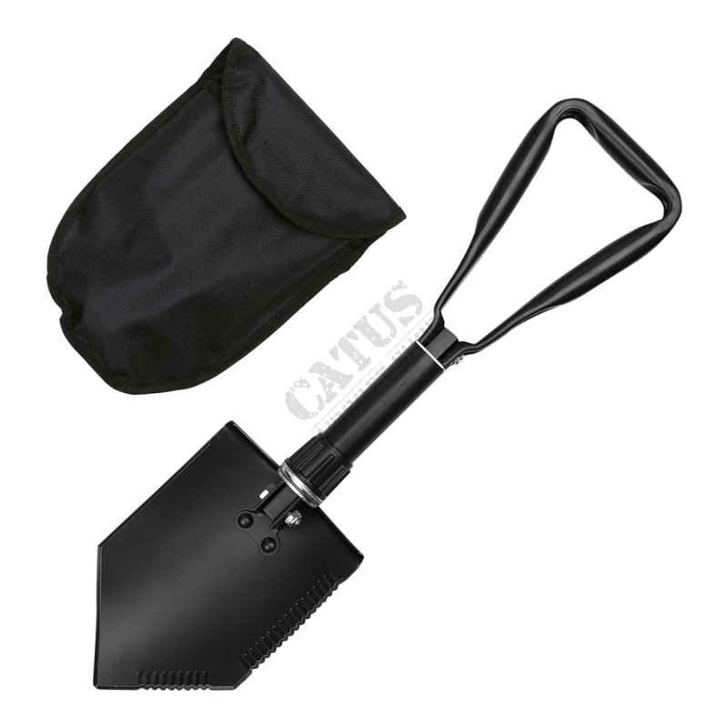 Three-piece all-metal folding shovel with Fosco housing Black 