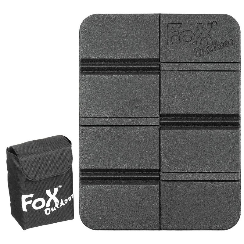 Foldable seat cushion with MOLLE pouch Fox Black