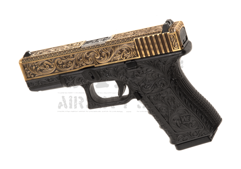 WE Airsoft pistol GBB WE19 Etched Metal Version Green Gas  