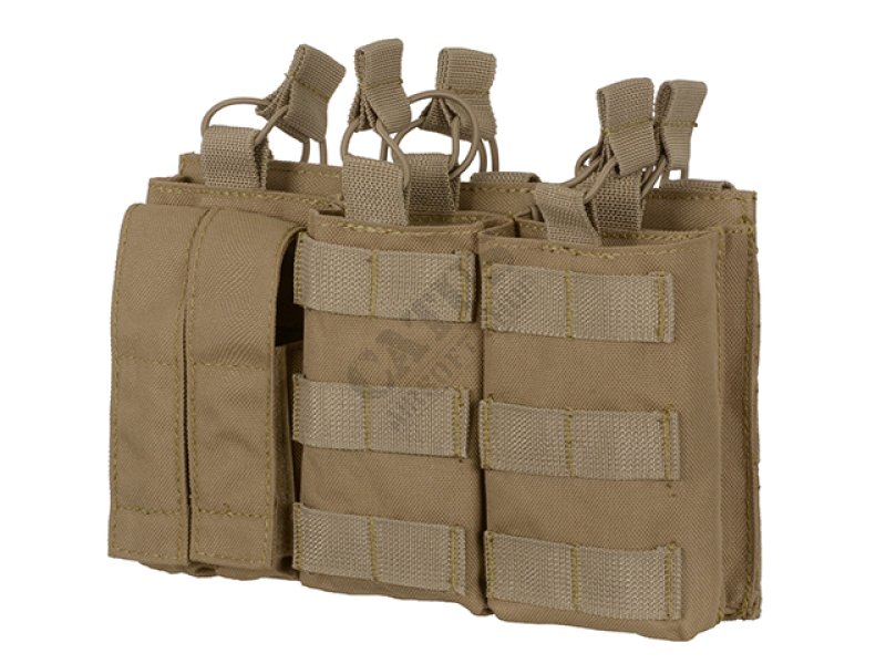 MOLLE triple holster for AK 5 PLUS 2 8FIELDS magazines Tan 