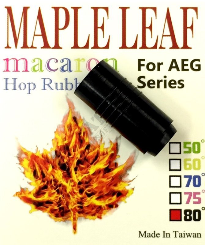 Airsoft Macaron Hop Up Rubber 80° Maple Leaf Black 